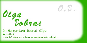 olga dobrai business card